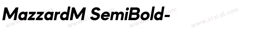 MazzardM SemiBold字体转换